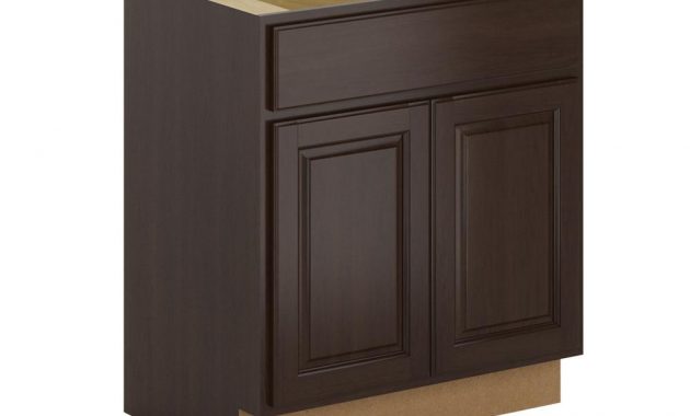 Hampton Bay Madison Assembled 30x345x21 In Base Bathroom Vanity Cabinet In Espresso in proportions 1000 X 1000