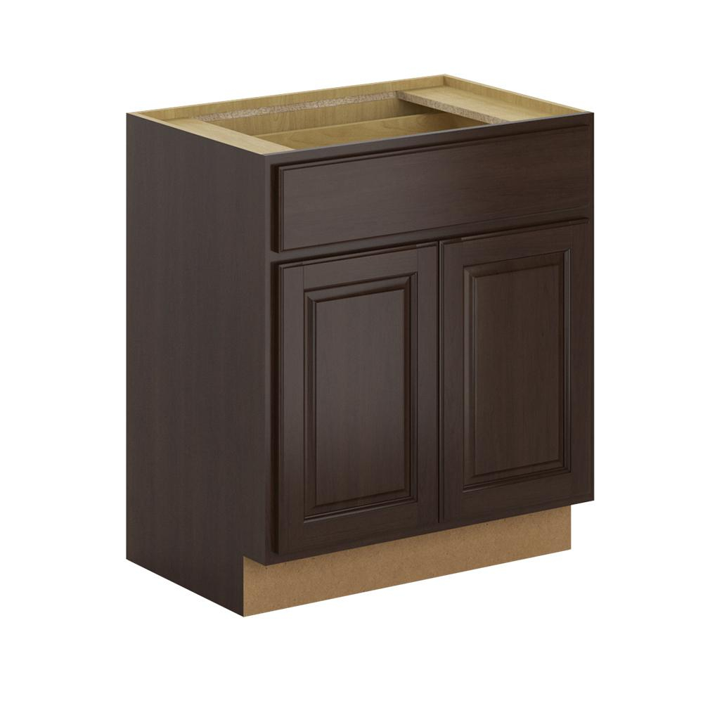 Hampton Bay Madison Assembled 30x345x21 In Base Bathroom Vanity Cabinet In Espresso in proportions 1000 X 1000