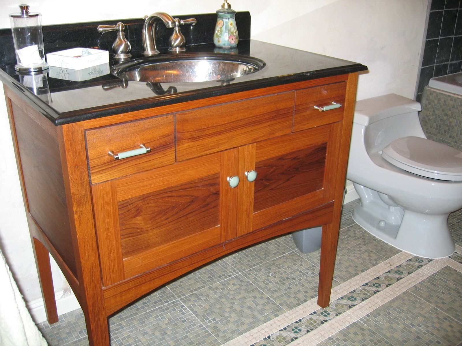 Hand Crafted Custom Teak Furniture Style Bathroom Vanity Near for size 1600 X 1200