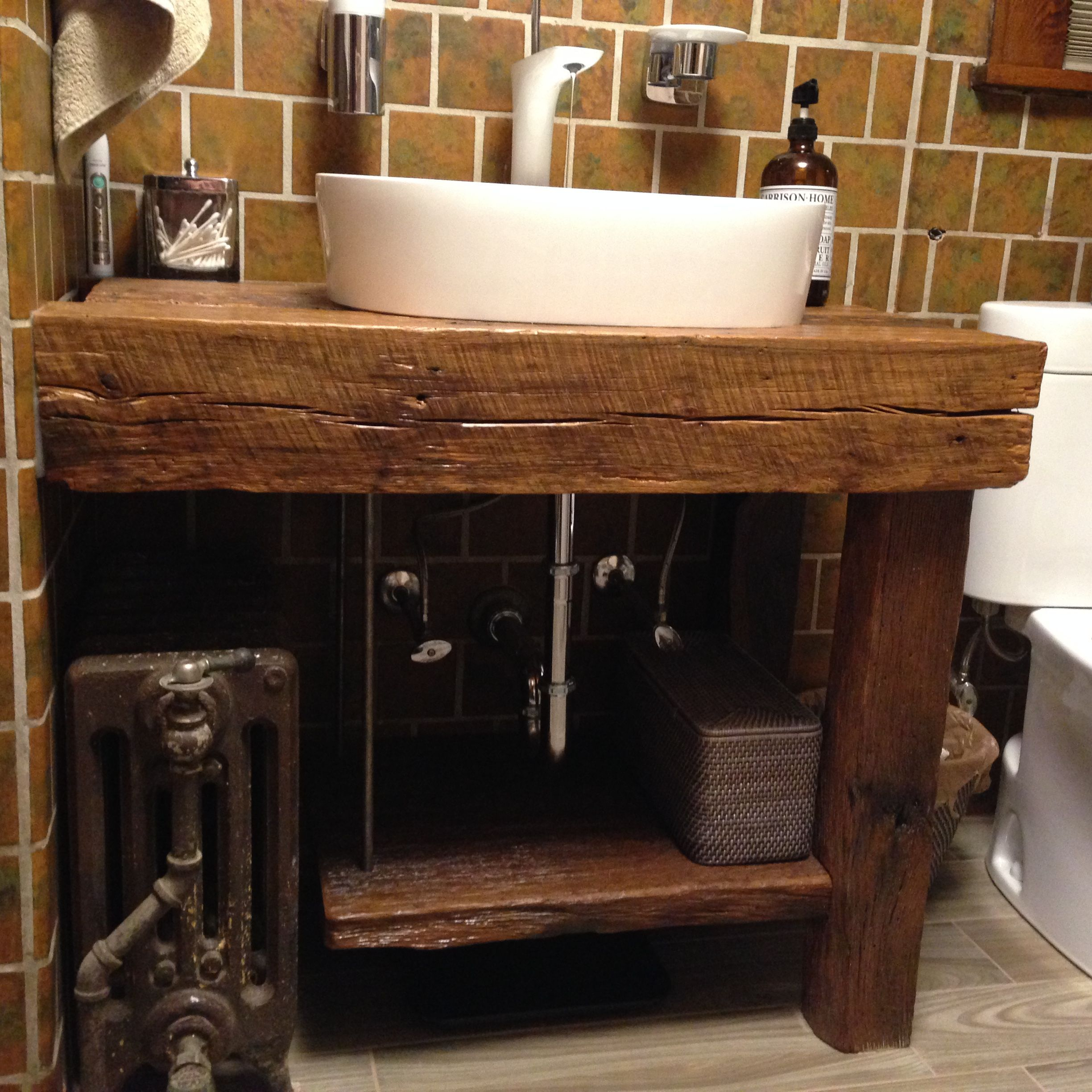 Hand Crafted Rustic Bath Vanity Reclaimed Barnwood Intelligent within dimensions 2448 X 2448