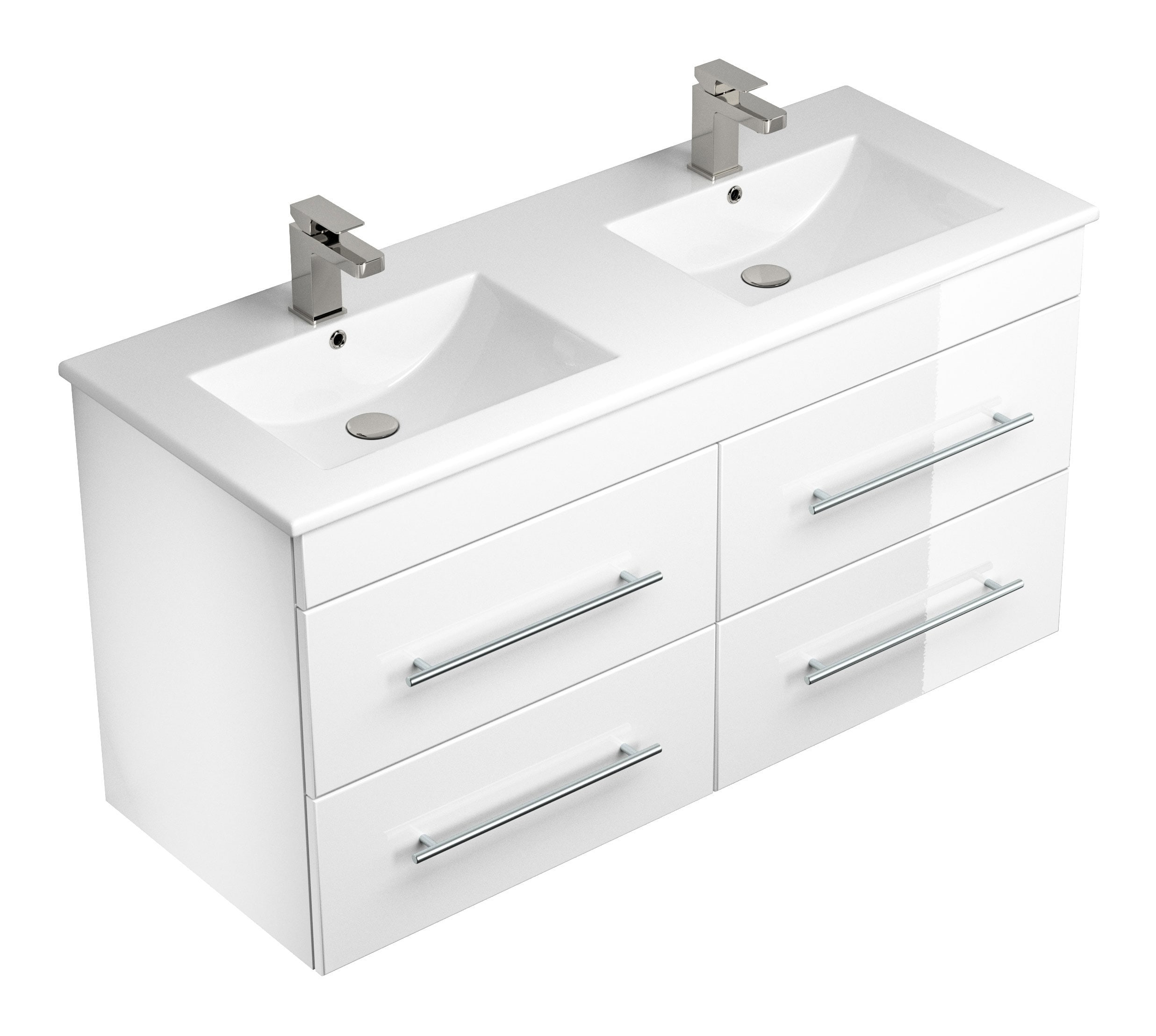 Helios Bathroom Furniture White High Gloss Vanity Units With pertaining to measurements 2473 X 2217