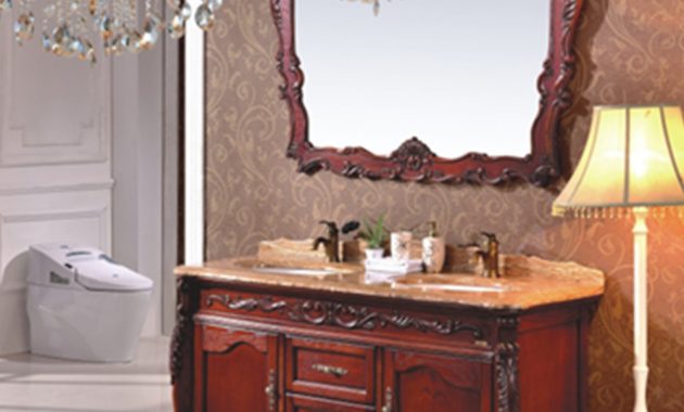 High Quality Classical Red Cherry Wood Antique Bathroom Furniture pertaining to size 1000 X 1000