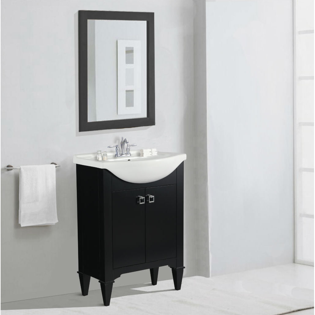 Legion Furniture 24 Inch Espresso Single Sink Vanity With Mirror in dimensions 1029 X 1029