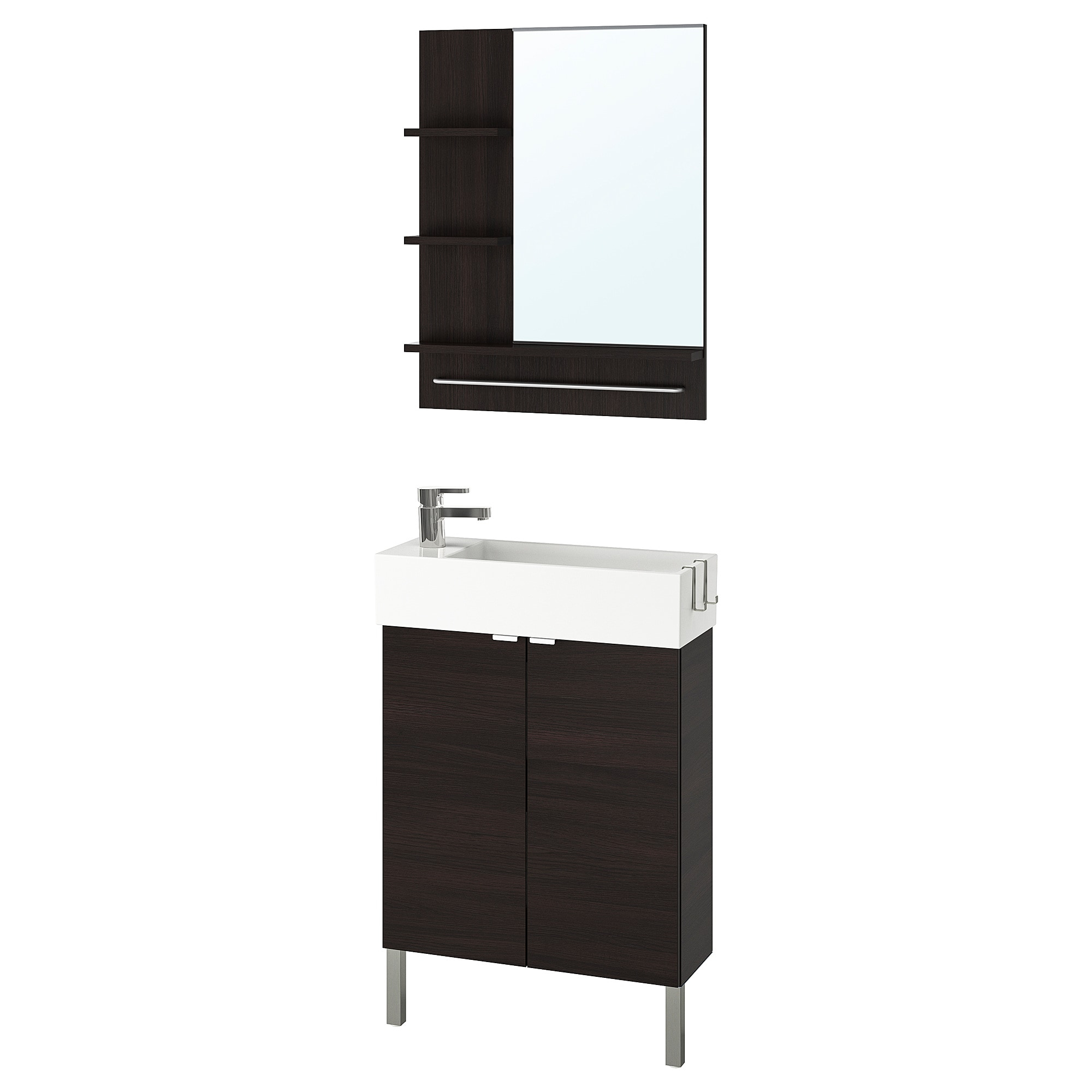 Lillngen Lillngen Bathroom Furniture Set Of 5 Black Brown within measurements 2000 X 2000