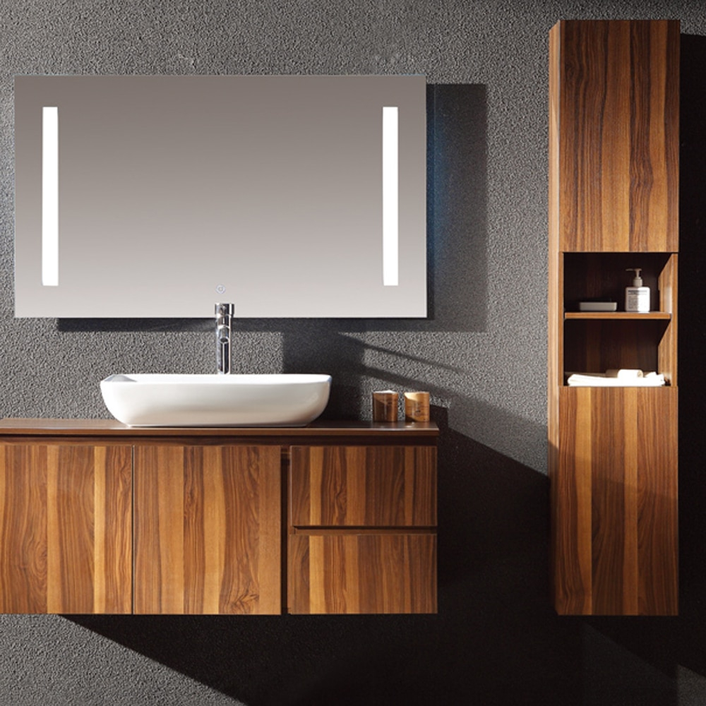 Linkok Furniture 45 Inch Sliver Double Sink Slive Mirror Basin in proportions 1000 X 1000