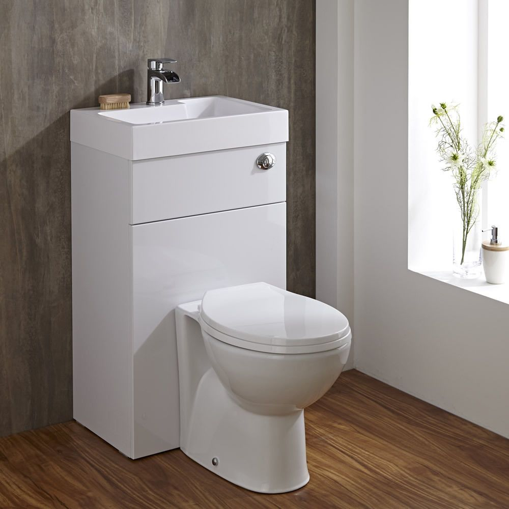 Linton Space Saving Bathroom White Combination Toilet Wc Basin for sizing 1000 X 1000
