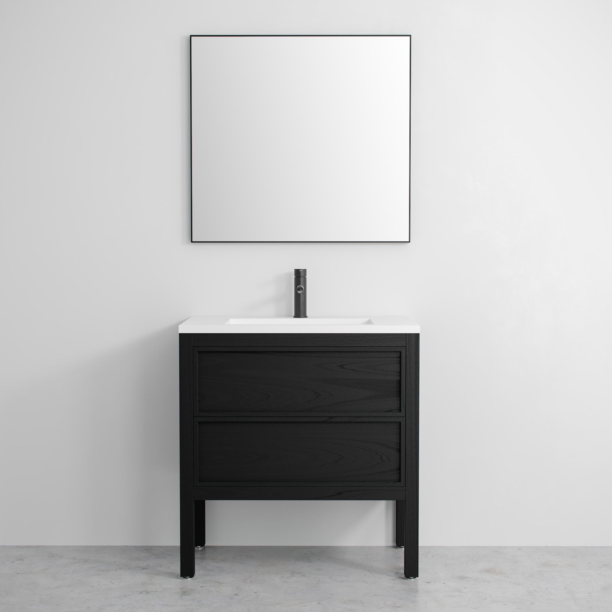 Lusso Claridge Black Bathroom Freestanding Vanity Unit 800 Vanity pertaining to measurements 2000 X 2000