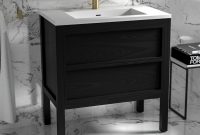 Lusso Claridge Black Bathroom Freestanding Vanity Unit 800 Vanity regarding sizing 2000 X 2000