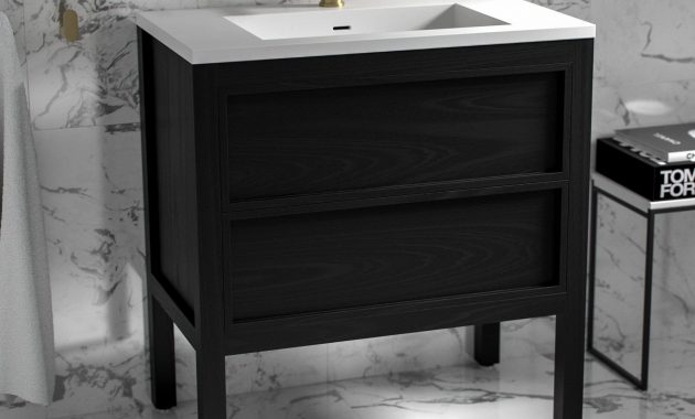 Lusso Claridge Black Bathroom Freestanding Vanity Unit 800 Vanity regarding sizing 2000 X 2000