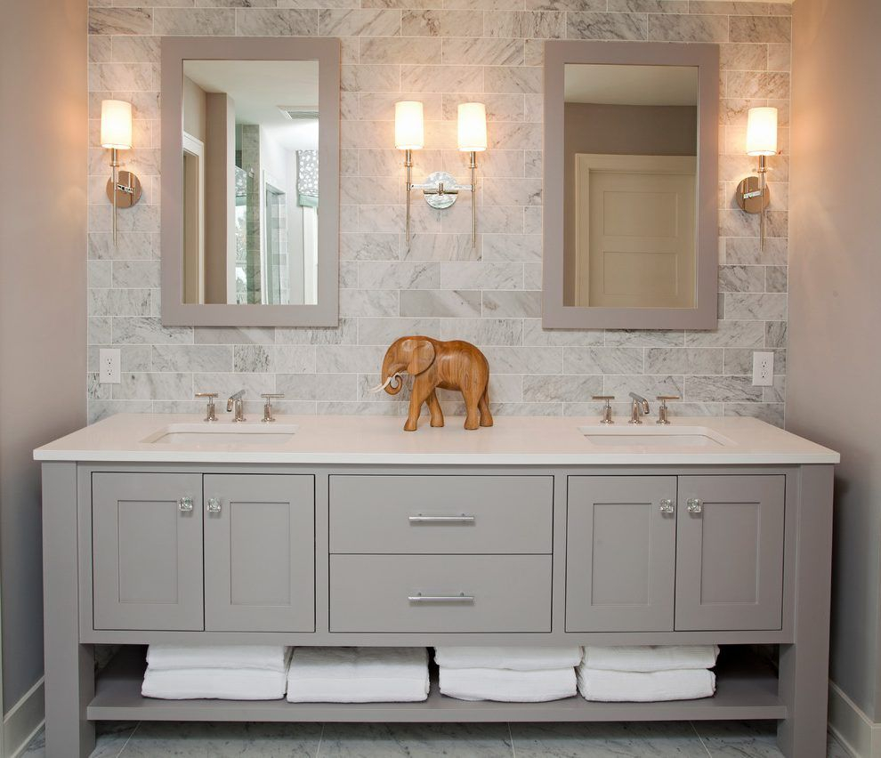 Luxury Bathroom Vanities Bathroom Beach Style With Gray Backsplash for proportions 990 X 852