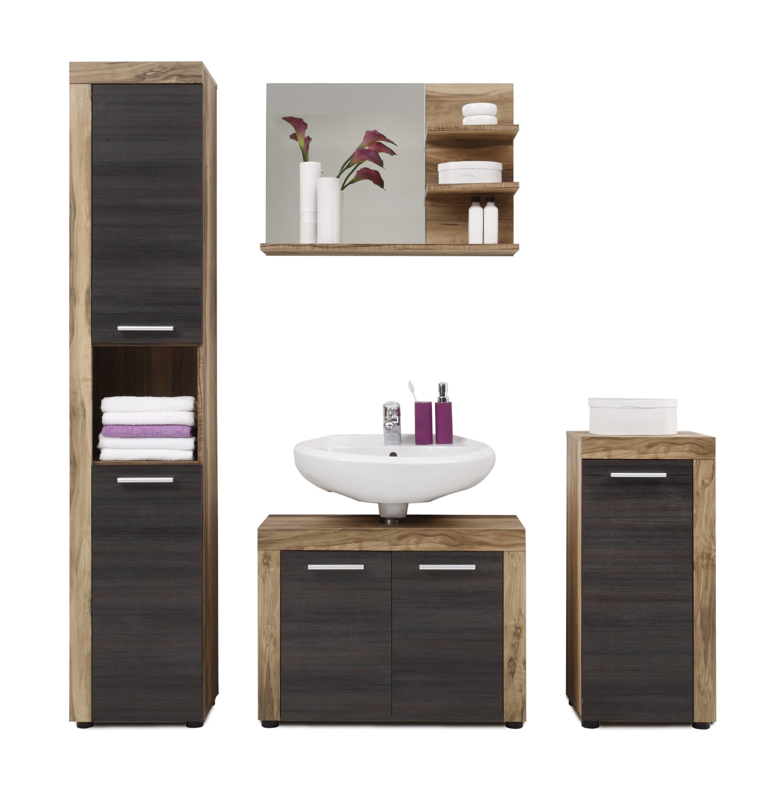 Mercury Row Partone 4 Piece Bathroom Storage Furniture Set Wayfair inside proportions 2480 X 2525