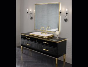 Milldue Hilton 18 Black Lacquered Glass Luxury Italian Bathroom Vanities pertaining to dimensions 1737 X 1338