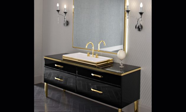 Milldue Hilton 18 Black Lacquered Glass Luxury Italian Bathroom Vanities pertaining to dimensions 1737 X 1338