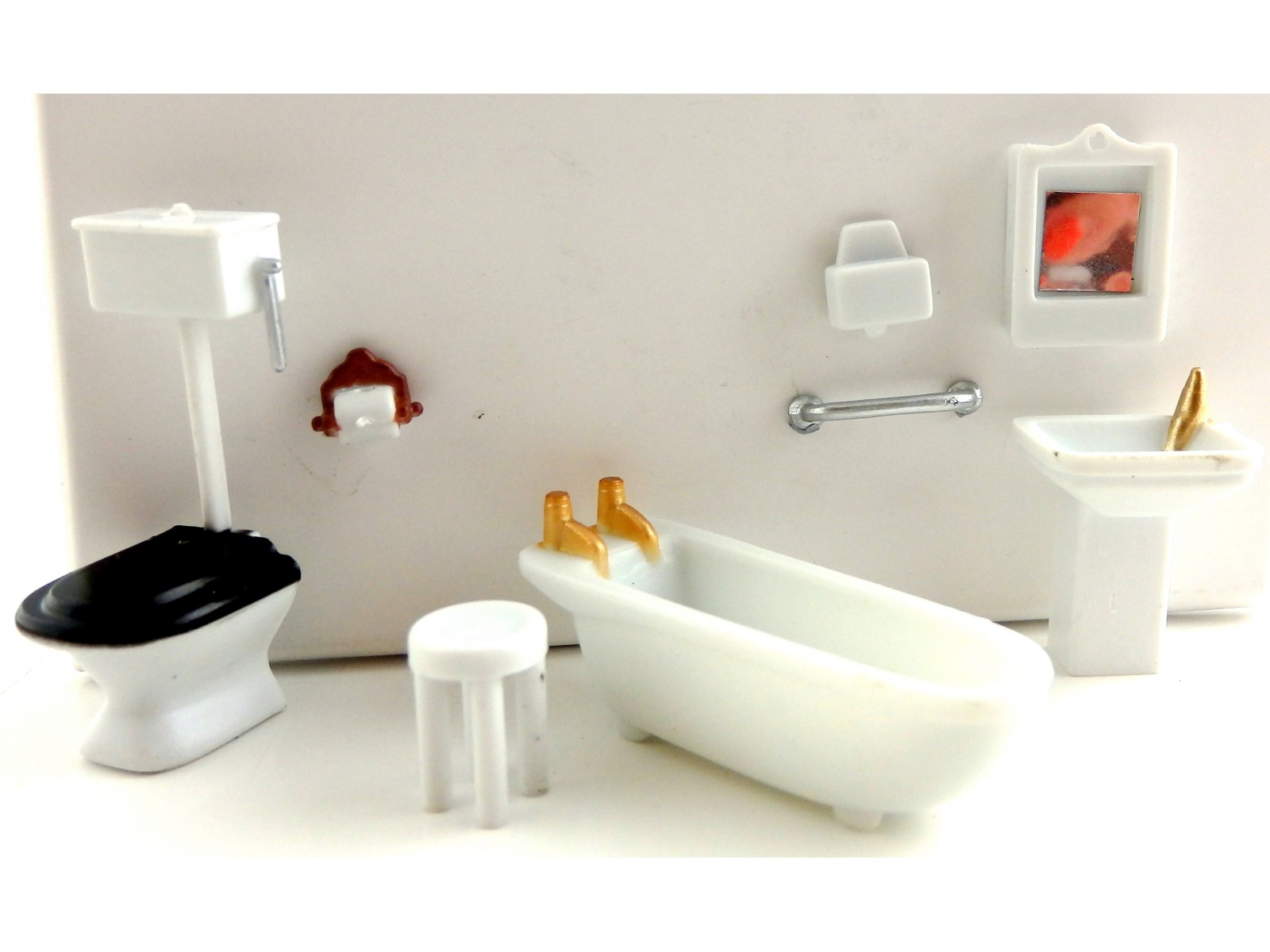 Minaiture 148 Plastic Bathroom Furniture Set Suite Town Square with regard to size 1600 X 1200