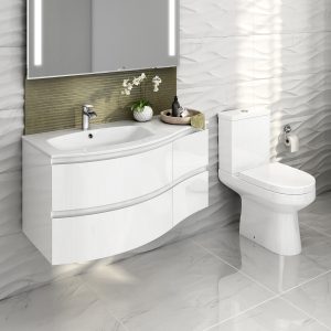 Modern Curved Bathroom Furniture Vanity Unit Wall Hung Corner Vanity regarding sizing 1400 X 1400