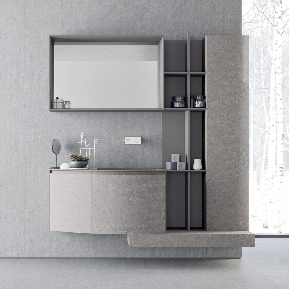 Modern Design Wall Mount Bathroom Furniture Set Calix 10 Novello regarding measurements 1000 X 1000