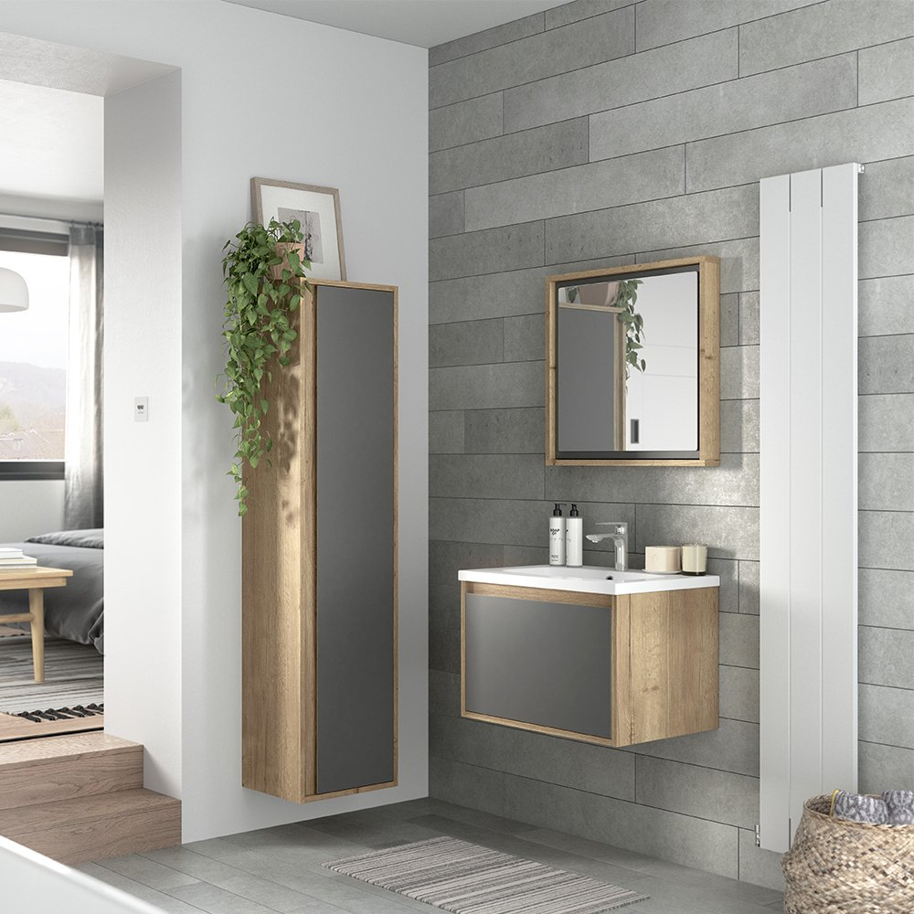 Modern Grey Blue Vanity Wc Units Basin Bathroom Furniture Mirror regarding size 1000 X 1000