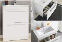 Modern White Bathroom Furniture Storage Vanity Unit Ceramic Basin with size 1800 X 1800