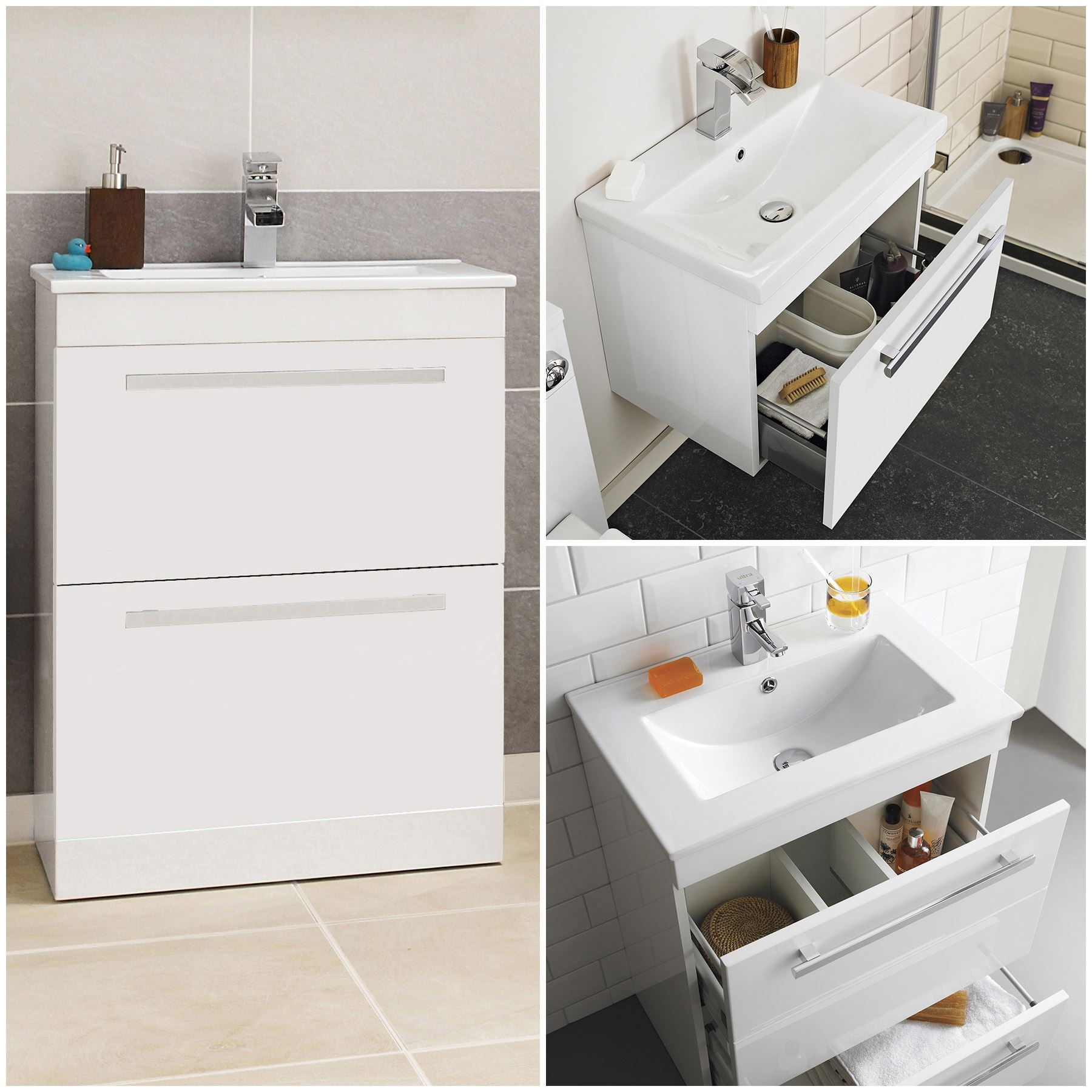 Modern White Bathroom Furniture Storage Vanity Unit Ceramic Basin with size 1800 X 1800