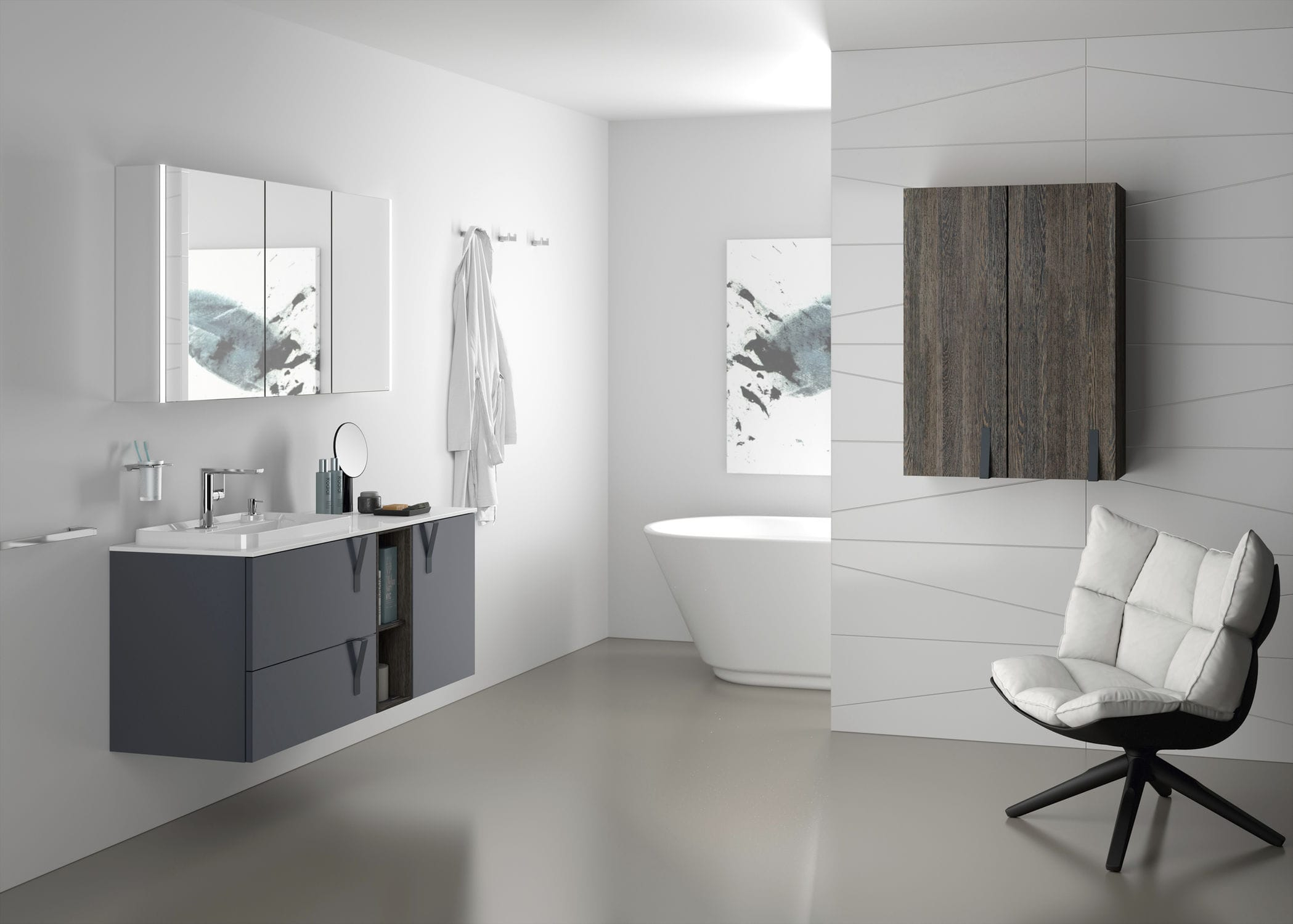 Modular Shelf Contemporary Laminate Bathroom Evolve 165933 with regard to dimensions 2098 X 1500