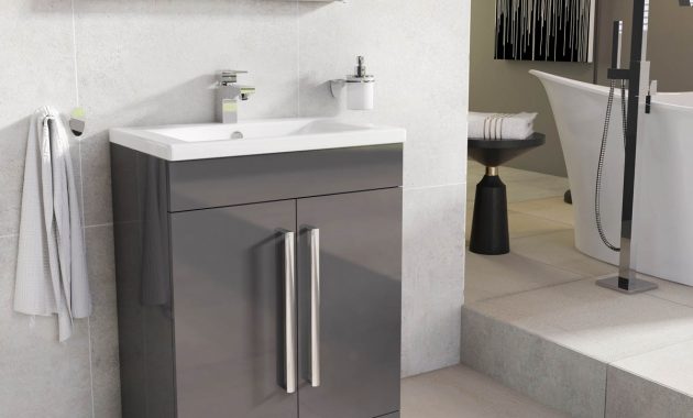 Newton Anthracite Grey Bathroom Standing Vanity Sink Unit Ceramic in sizing 1200 X 1200