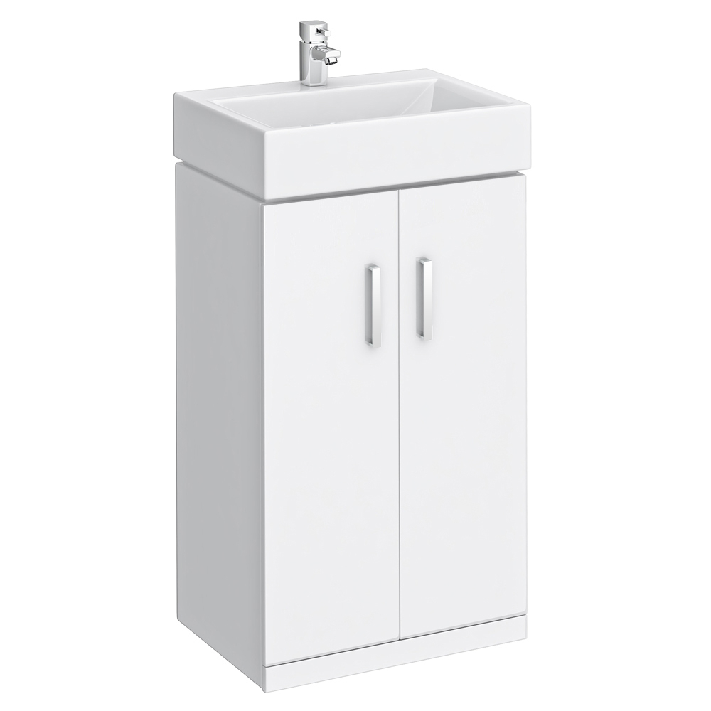 Nova High Gloss White Floor Standing Basin Unit W460 X D320mm regarding proportions 1000 X 1000