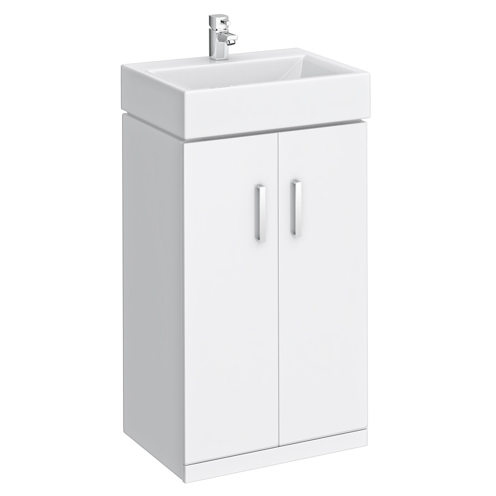 Nova High Gloss White Floor Standing Basin Unit W460 X D320mm with regard to proportions 1000 X 1000