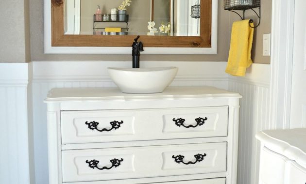 Old Dresser Turned Bathroom Vanity Tutorial for size 1200 X 1813