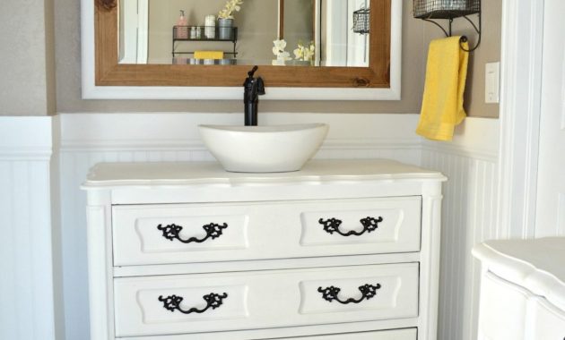 Old Dresser Turned Bathroom Vanity Tutorial inside size 1200 X 1813