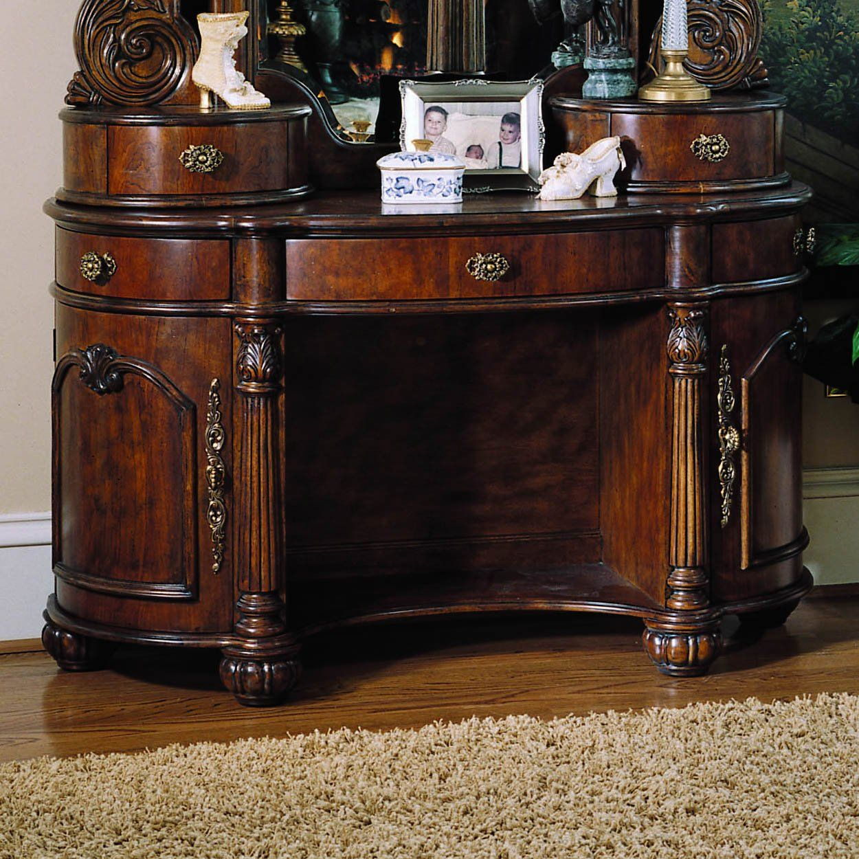 Pulaski Furniture 242127 Bedroom Vanity Edwardian 1500 Home within proportions 1250 X 1250