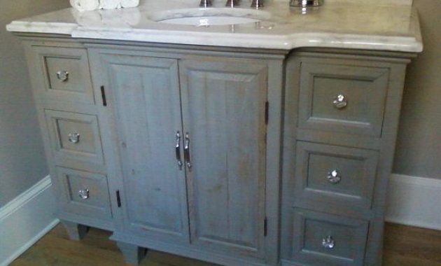 Rustic Pine Distressed Vanity Nativepine On Etsy 165000 with regard to proportions 570 X 456