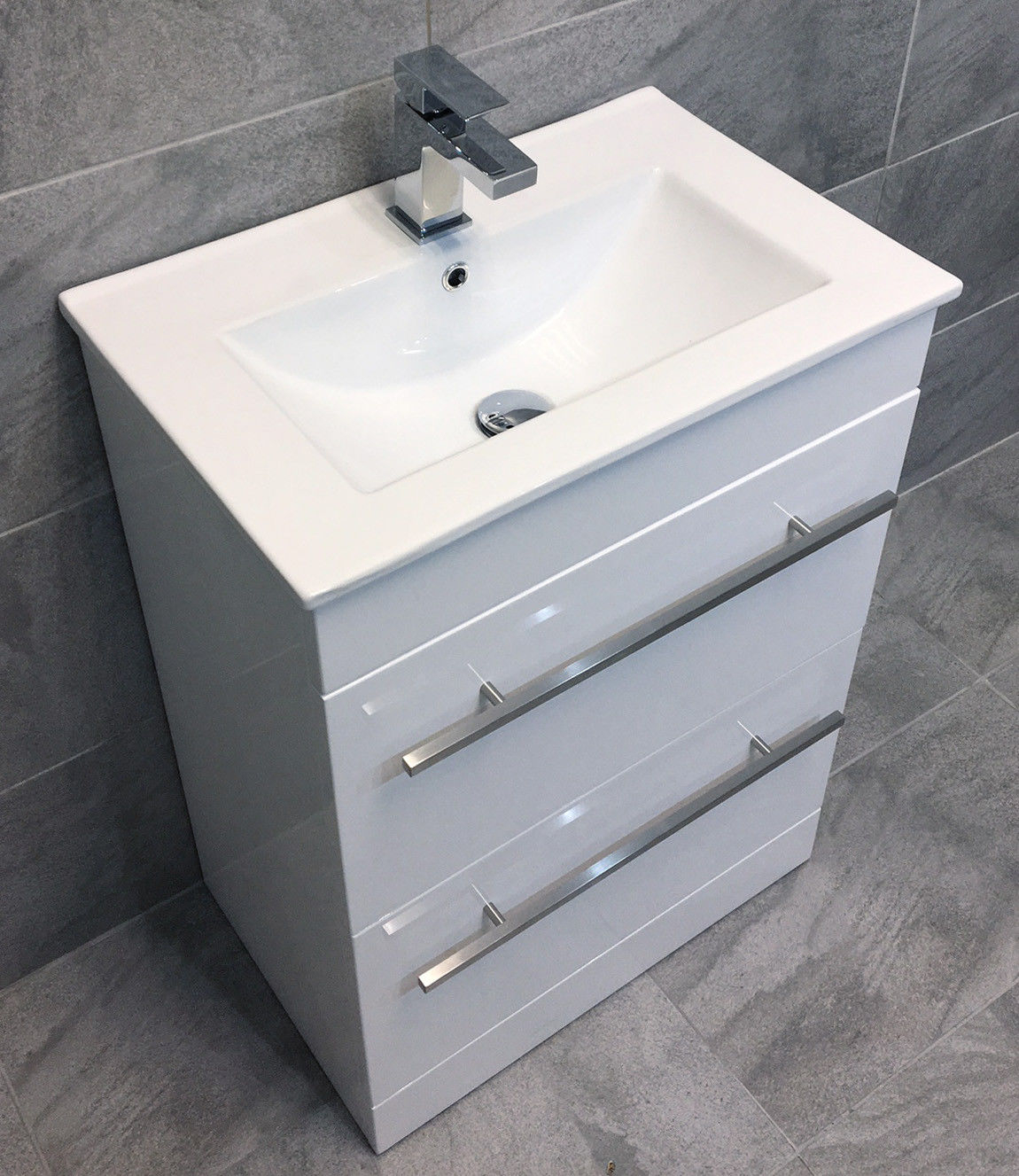 Savu 600mm Square Vanity Unit Ceramic Basin Sink Bathroom Drawer with regard to measurements 1150 X 1327
