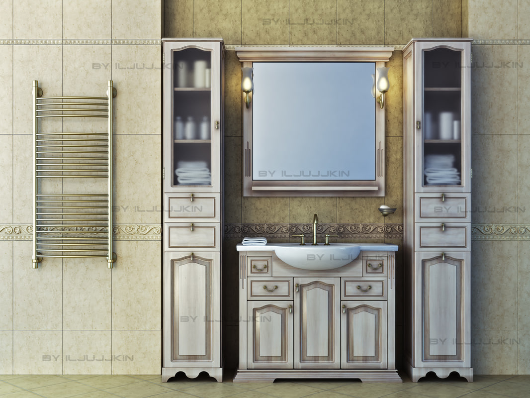 Set Classical Furniture Bathroom 3d Max throughout size 1066 X 800