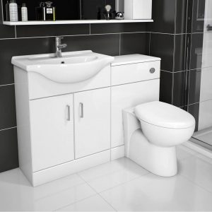 Sienna Milo White Gloss Combination Vanity Unit Small within measurements 1149 X 1149