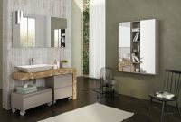 Single Vanity Unit In Wood With Mirror Idfdesign throughout dimensions 1200 X 849
