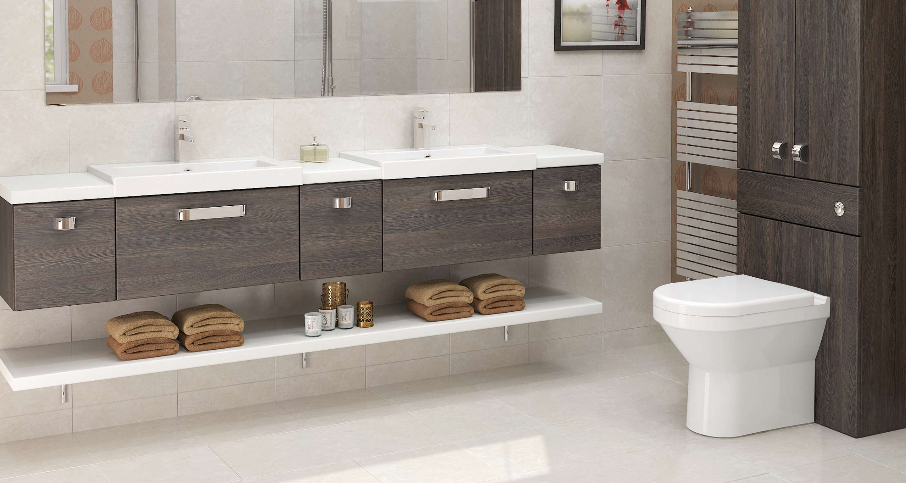 Small Bathroom Cupboard Toilet Vanity Unit Double Vanity Unit with proportions 2880 X 1536