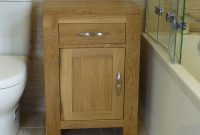 Solid Oak Bathroom Basin Cabinet 60cm Wide X 80cm High Single Door within dimensions 1600 X 1487