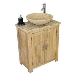 Solid Oak Bathroom Vanity Unit Bathroom Slimline Cabinet for measurements 1000 X 1000