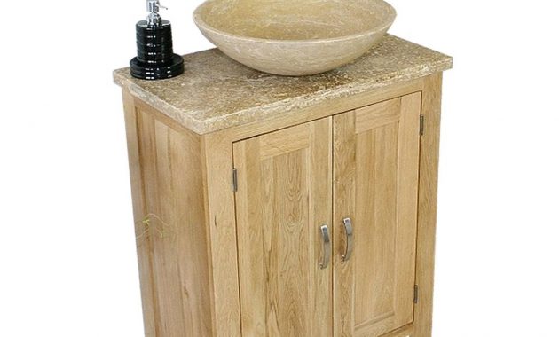 Solid Oak Bathroom Vanity Unit Bathroom Slimline Cabinet for measurements 1000 X 1000