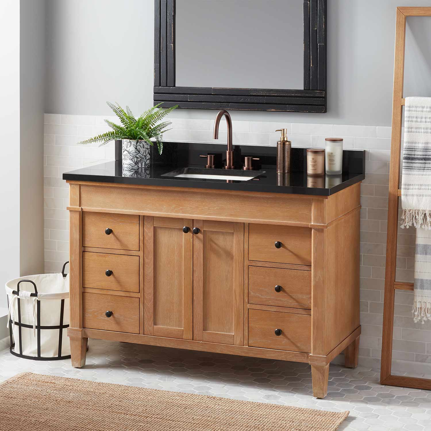 Solid Wood Vanity Signature Hardware for size 1500 X 1500