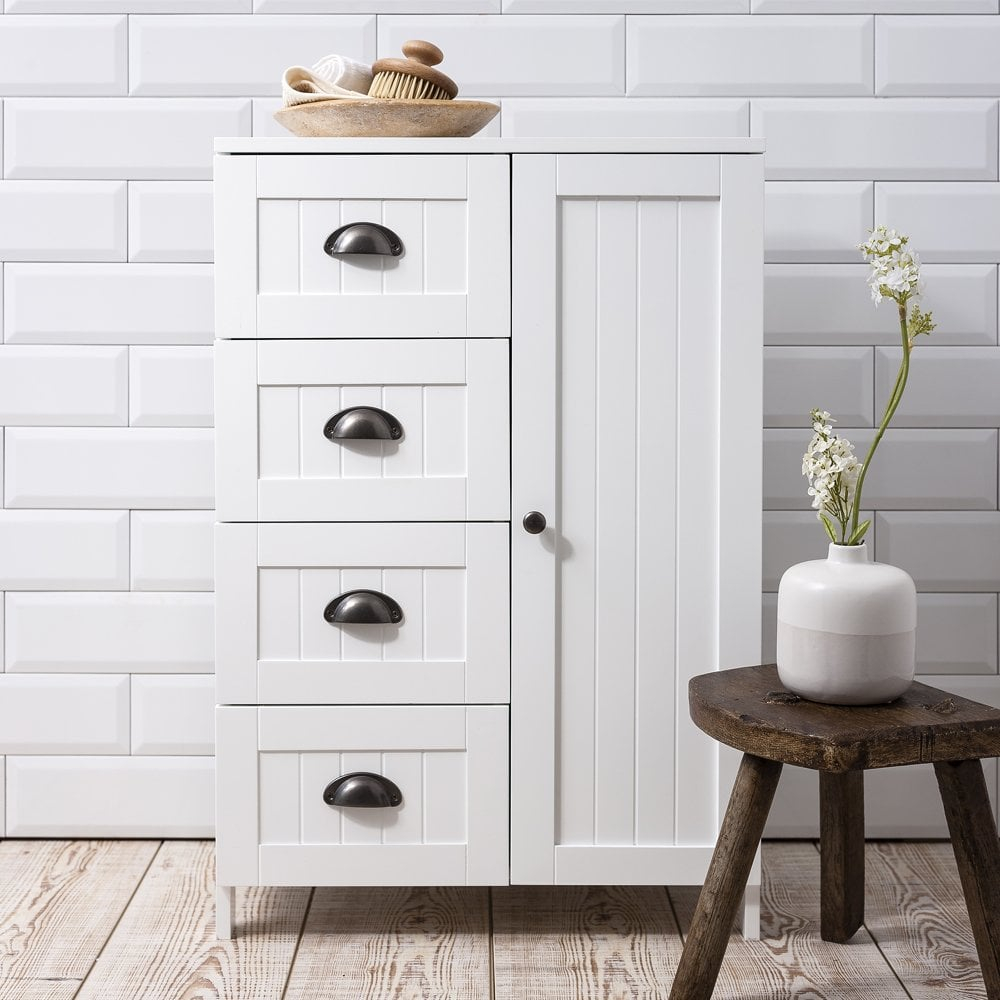 Stow Bathroom Cabinet Storage Cupboard In White Noa Nani inside measurements 1000 X 1000