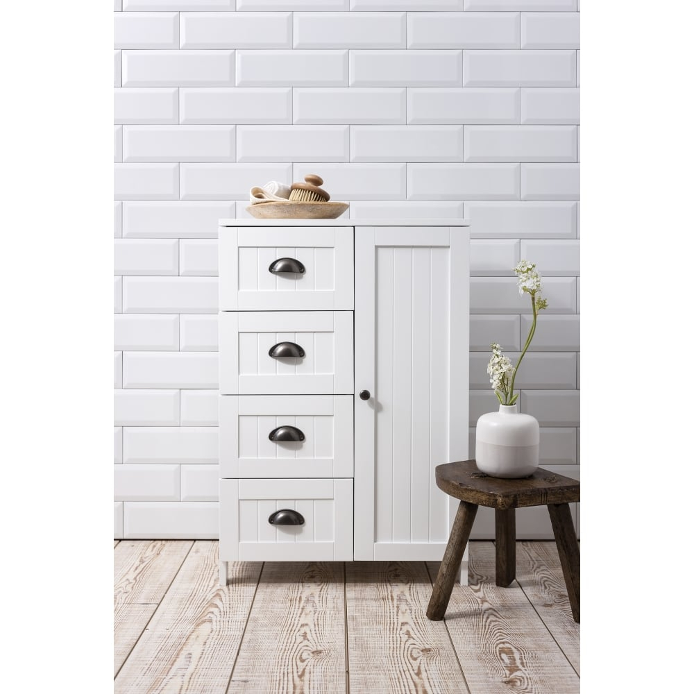 Stow Bathroom Cabinet Storage Cupboard In White pertaining to measurements 1000 X 1000