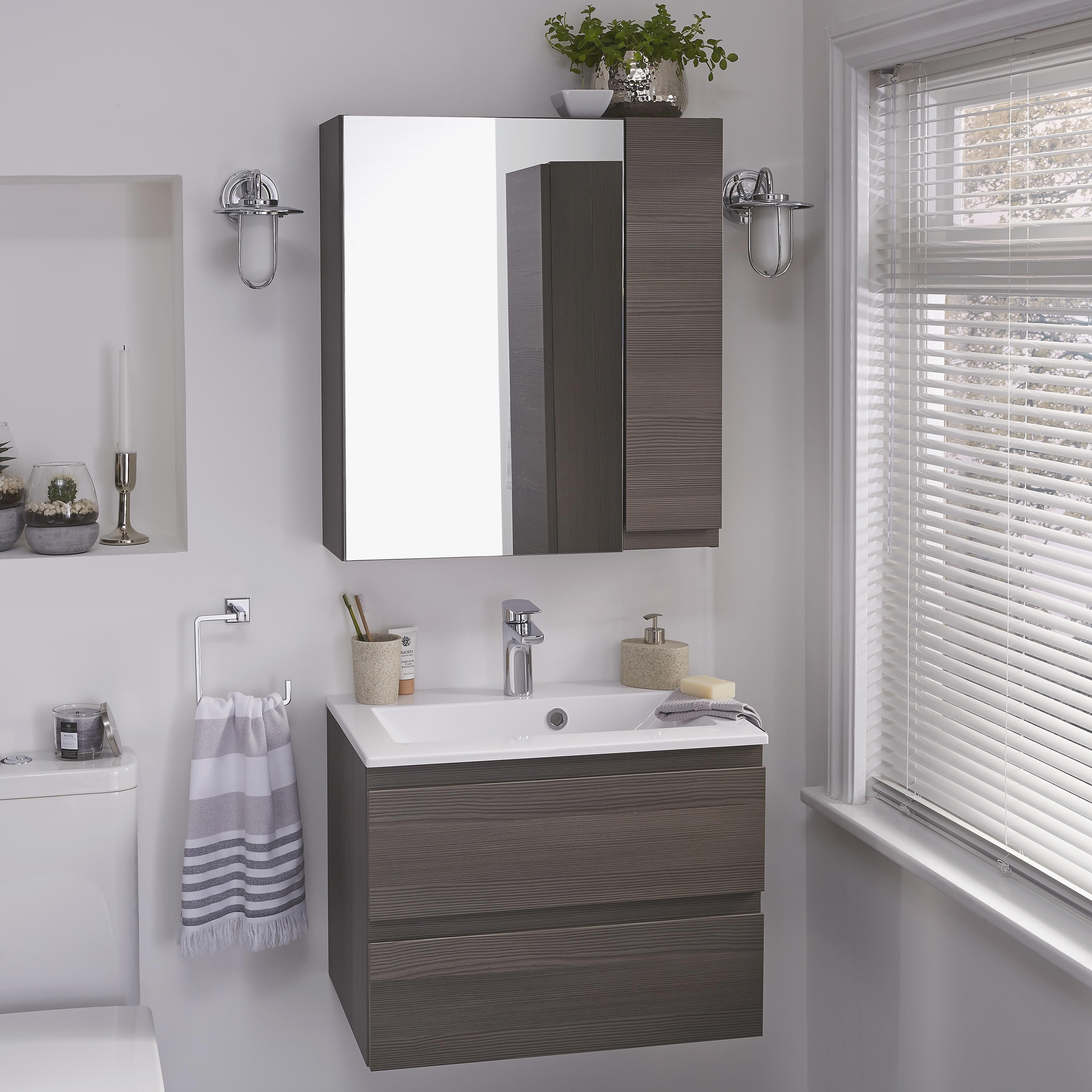 Tall Wooden Bathroom Cabinets Luxury Cooke Lewis Paolo Bodega Grey throughout proportions 3731 X 3731