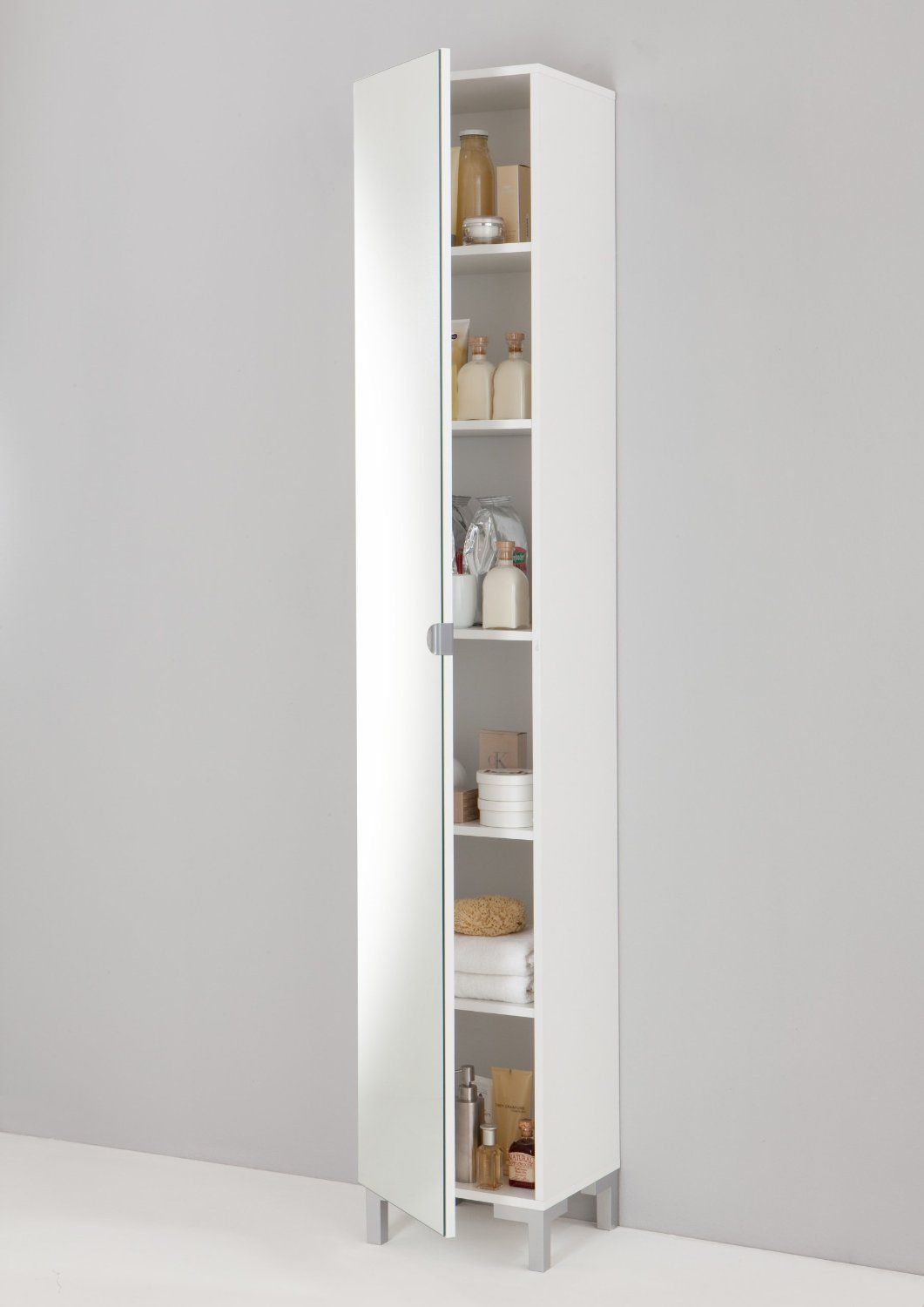 Tarra Floor Standing Tall Cabinet Tallboy In White Finish With with dimensions 1061 X 1500