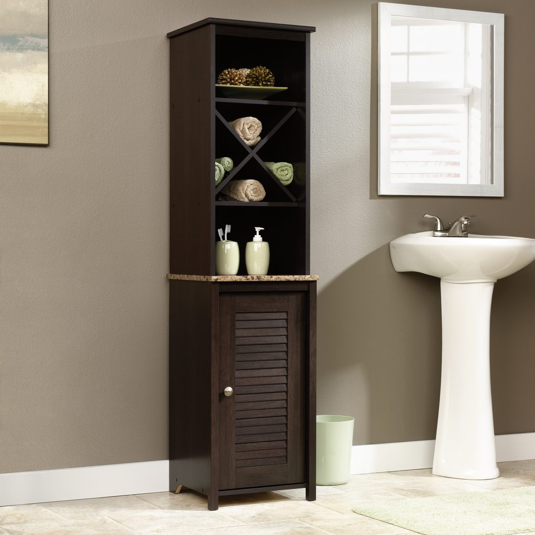 Top 40 Great Bathroom Linen Cabinet Sauder Bath Tower Cabinets Tall with measurements 1092 X 1092