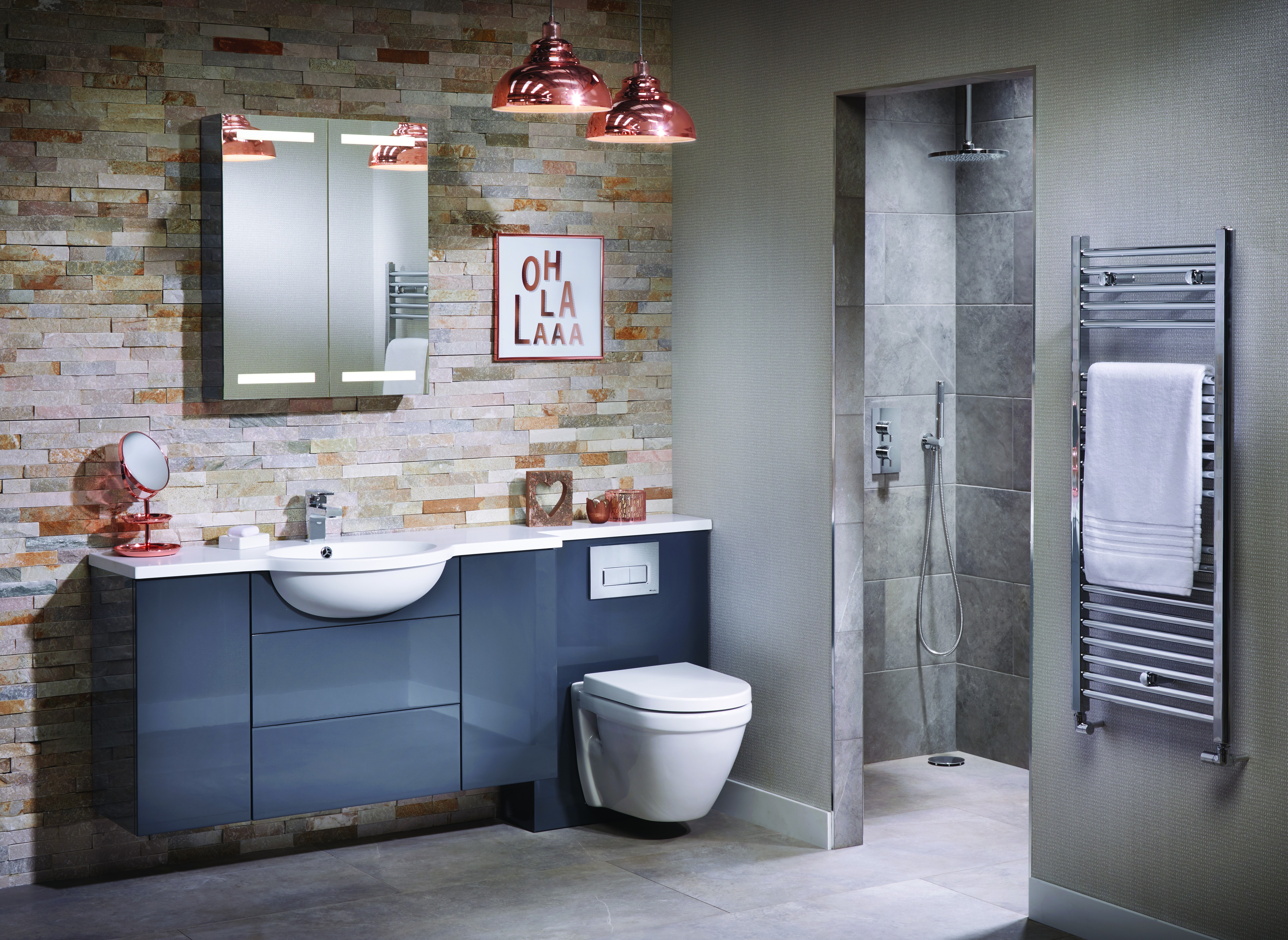 Vanity Hall Bathroom Furniture High Gloss Satin Grey intended for dimensions 5875 X 4289