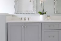 Venetian Mirror And Gray Cabinets Studio Mcgee Master Bath regarding sizing 750 X 1124