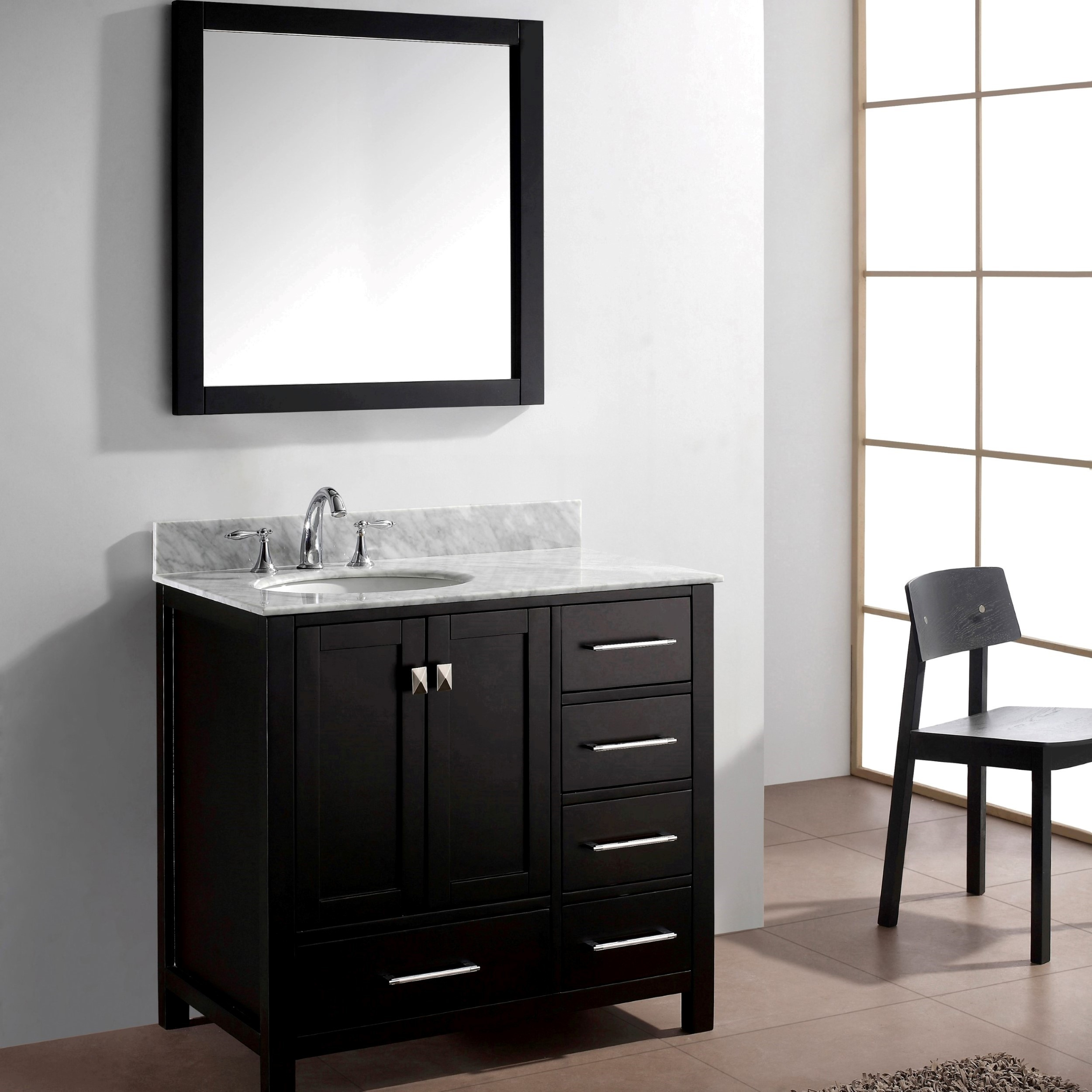 Virtu Usa Caroline Avenue 36 Single Bathroom Vanity Set In Espresso with regard to size 2500 X 2500