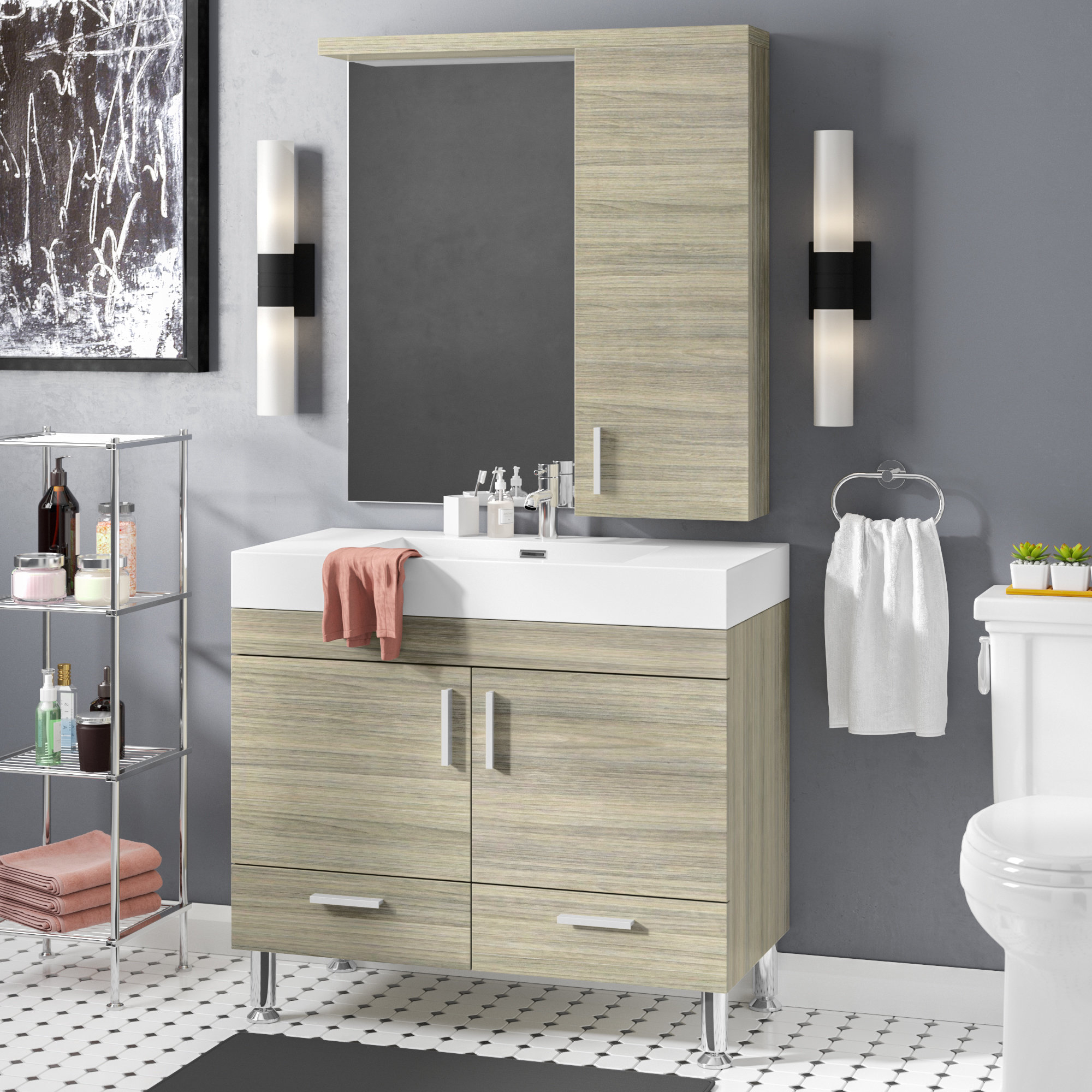 Wade Logan Waldwick 36 Single Modern Bathroom Vanity Set With for measurements 2000 X 2000