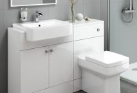 White Bathroom Vanity Storage Unit Toilet Basin Back To Wall for dimensions 1400 X 1400